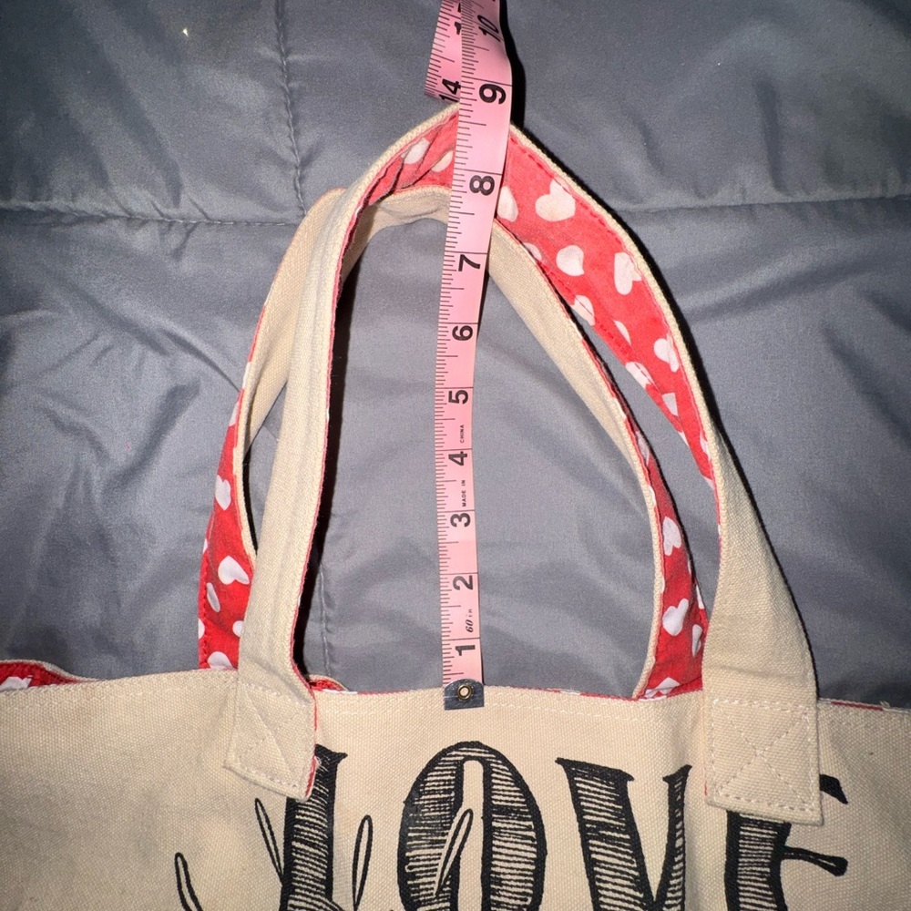 Disney Store Mickey & Minnie “Love” Canvas Tote Bag | One Size - Picture 10 of 15